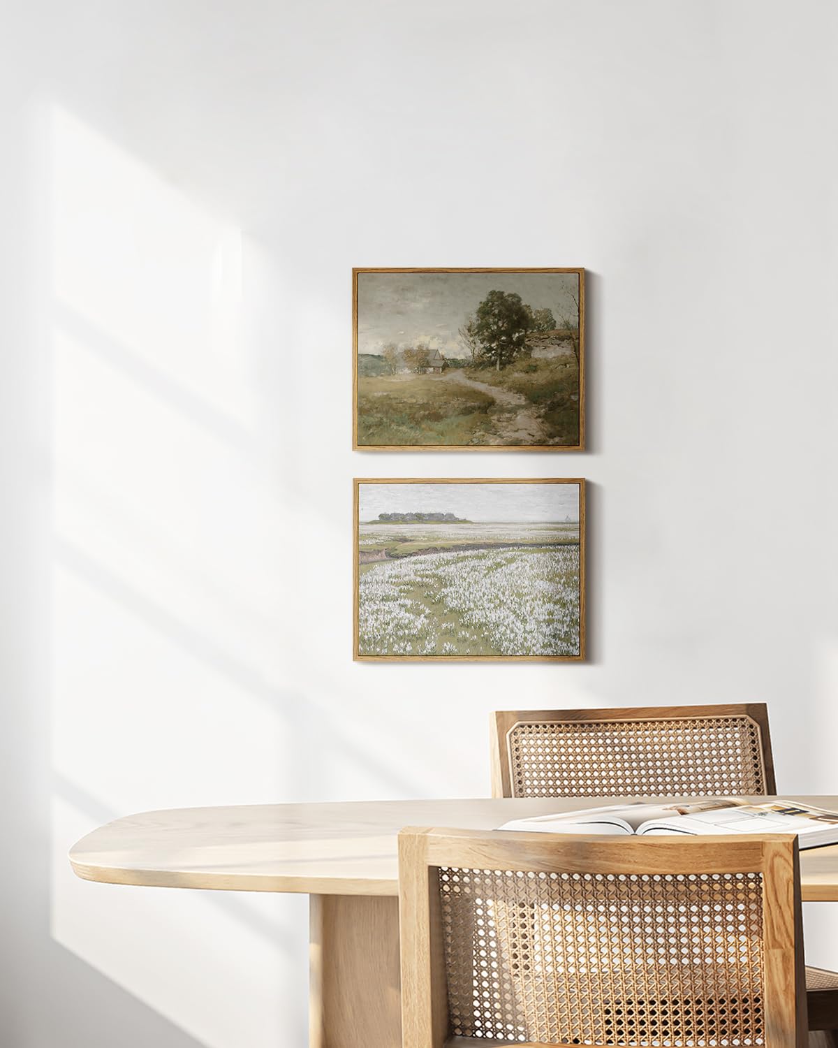 Framed Photo Rural Area Insimsea Framed Canvas Wall Art Vintage Decor, Room Decor Rural Path L ...