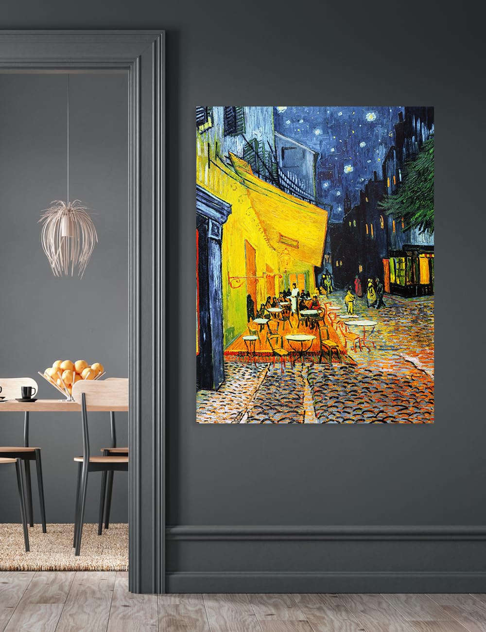 Decorarts - Cafe Terrace At Night, Vincent Van Gogh Reproductions. Oversize Giclee Canvas Print Wall Art For Home Wall Decor. 30