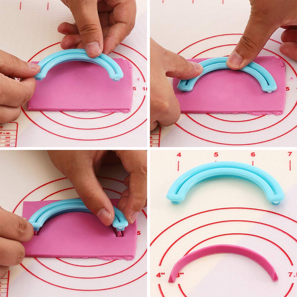 9Pcs Rainbow & Cloud Fondant Cutter Set Cake Cupcake Decorating Tools Sugarcraft Polymer Clay Gum Paste Cookies Biscuit Cutters