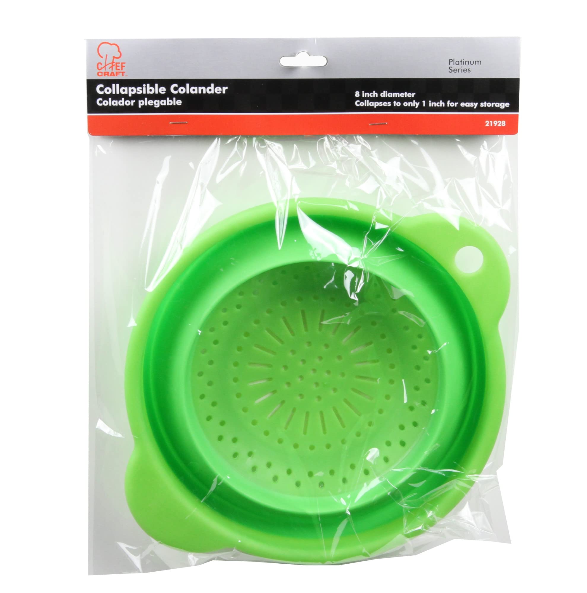 Chef Craft Select Silicone Plastic Colander, 8 Inch, Color May Vary