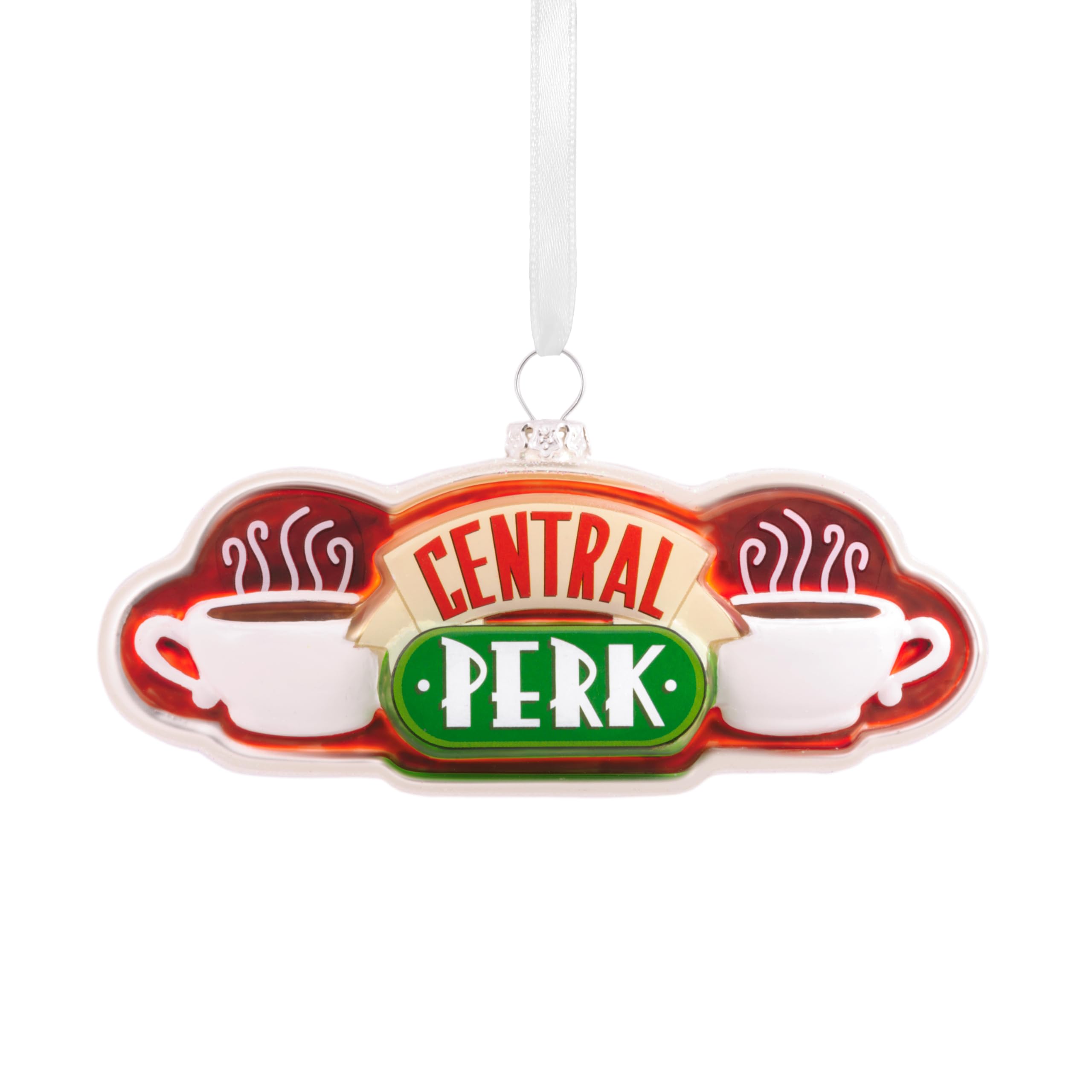 Hallmark Friends Central Perk Sign Christmas Ornament, Blown Glass