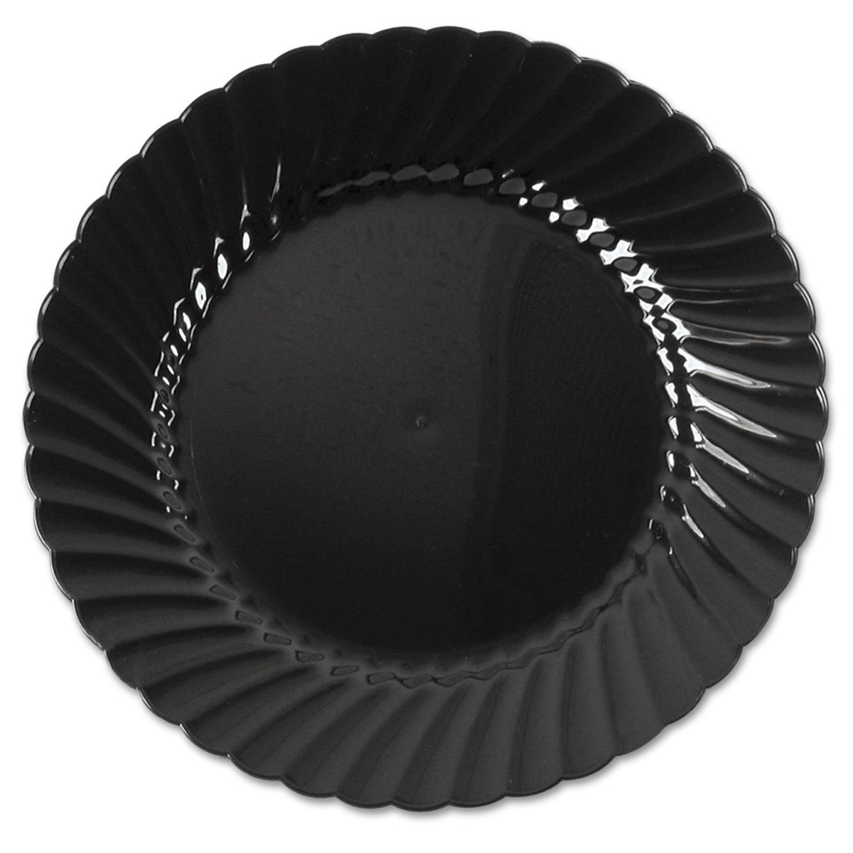 Wna Cw6180Bk Classicware Plastic Plates, 6'' Dia., Black, Round, 10 Plates Per Pack (Case Of 18 Packs)