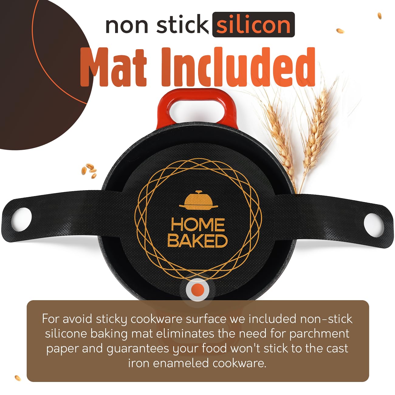 Krustic Enameled Cast Iron Dutch Oven For Sourdough Bread Baking | 6 Quart Pot With Lid | 10 Inch Ceramic Enamel Thick Coated Co