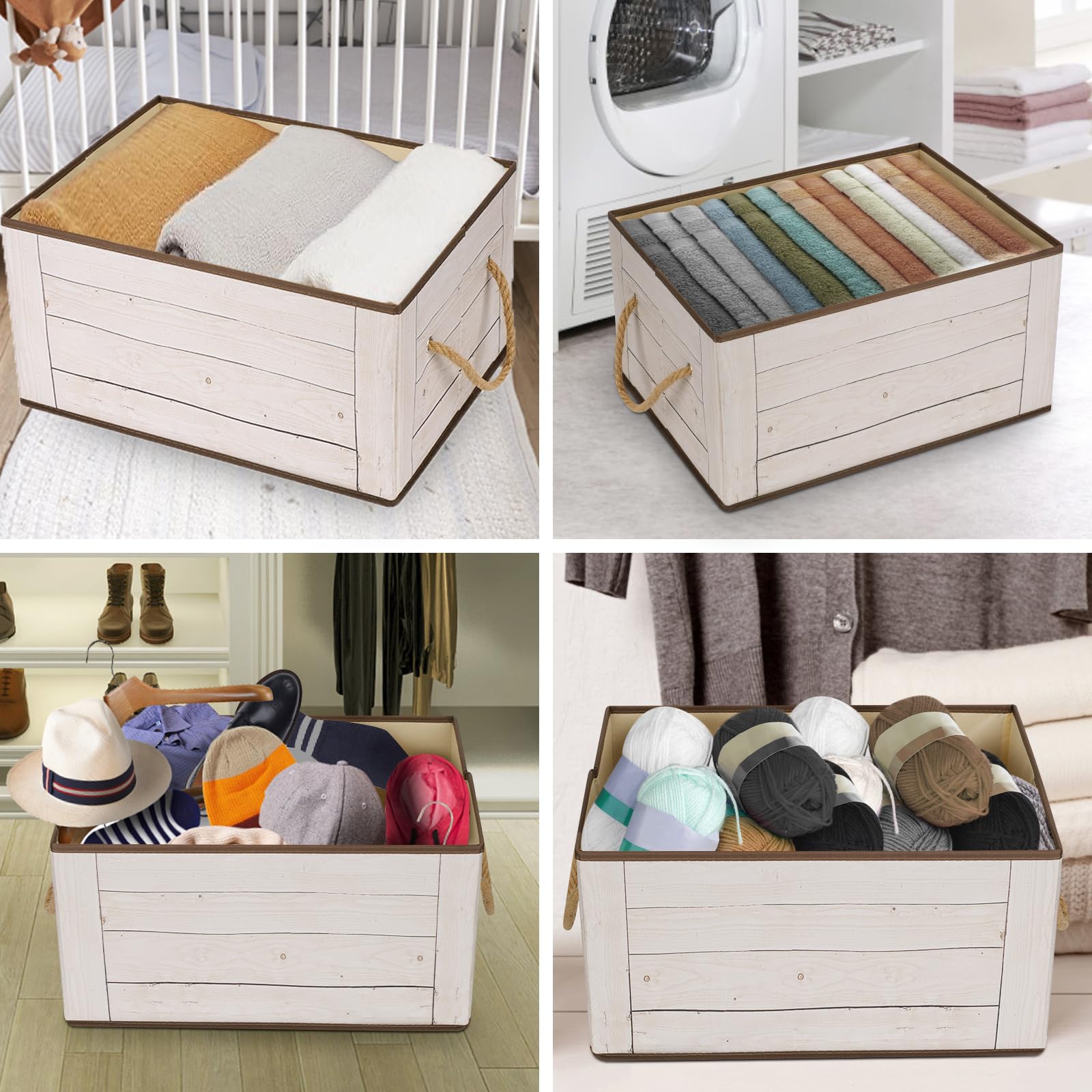 Livememory Memory Box For Keepsake, Decorative Storage Box With Lids And Handles - L15.7 X W11.8 X H7.9 Inches (Not Made Of Wood