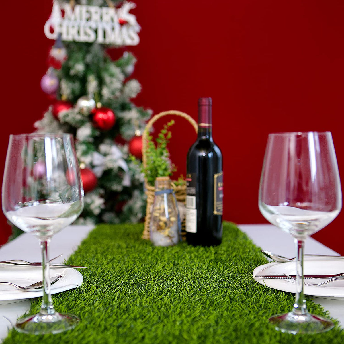 Artificial Grass 14 X 48 Inch Table Runner, Perfect For Spring, Fall Holidays, Parties, Catered Presentations, Baby Showers, Bir