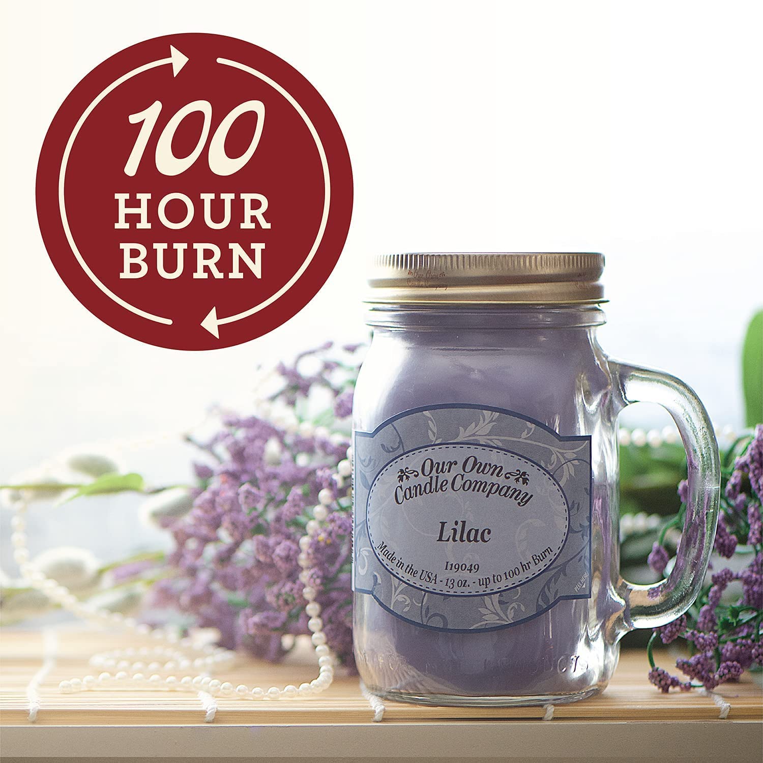 Our Own Candle Company, Grandmas Kitchen Scented Mason Jar Candle, 100 Hour Burn Time, 13 Ounces