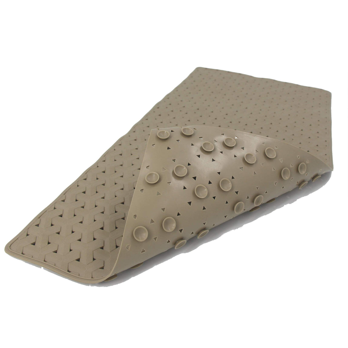 Safeland- Non-Slip Bath, Shower, Tub Mat, Tpr Material, Eco-Friendly, Non-Pvc, Machine Washable, No Odor, With Powerful Suction