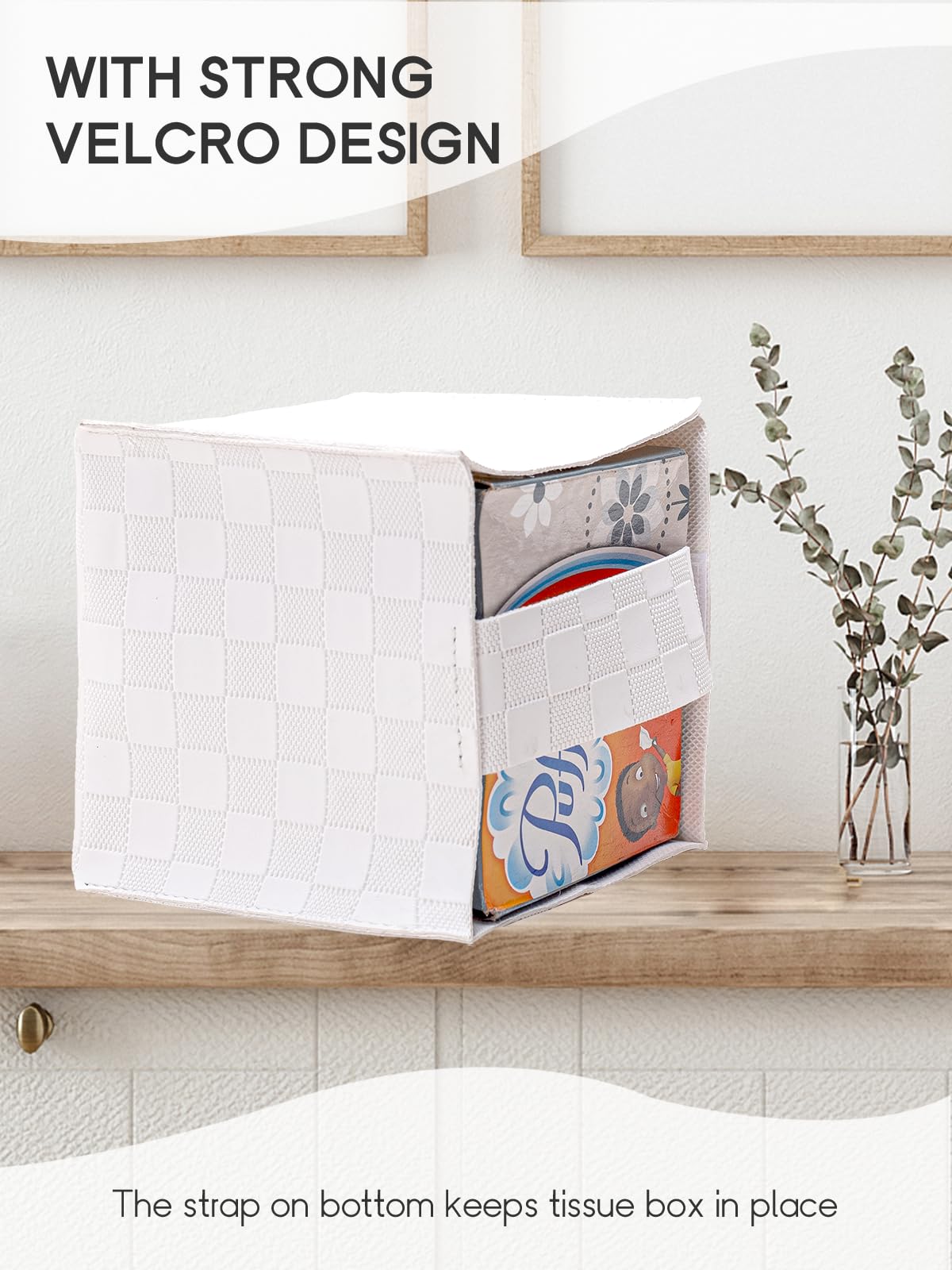 Tissue Box Cover, Tissue Box Holder, Tissue Holders Decorative Organizer For Home Decor, Tabletop And Car, 5''X5''X5'' (Off-Whit