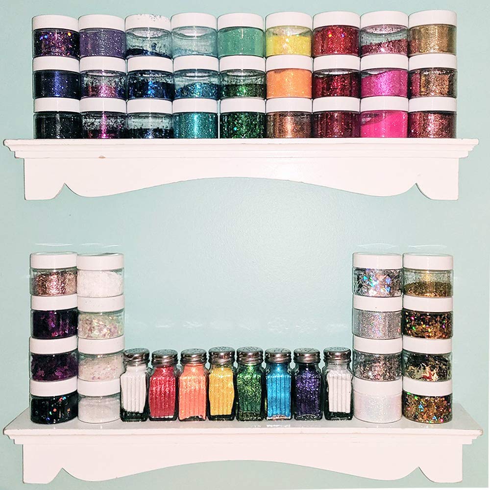 20 Pcs 2oz Plastic Cosmetic Container Round Clear Pot Jars with White Lids Empty Cosmetic Jar for Travel Storage Lotion Cream Jewelry Powder Eye Shadow Painting DIY Crafts