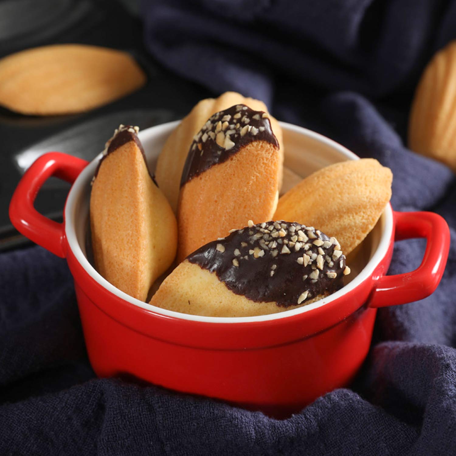 Silicone Madeleine Pans - 9 Cups Madeleine Mold For Small Cake, Chocolate, Cookies Pack Of 2