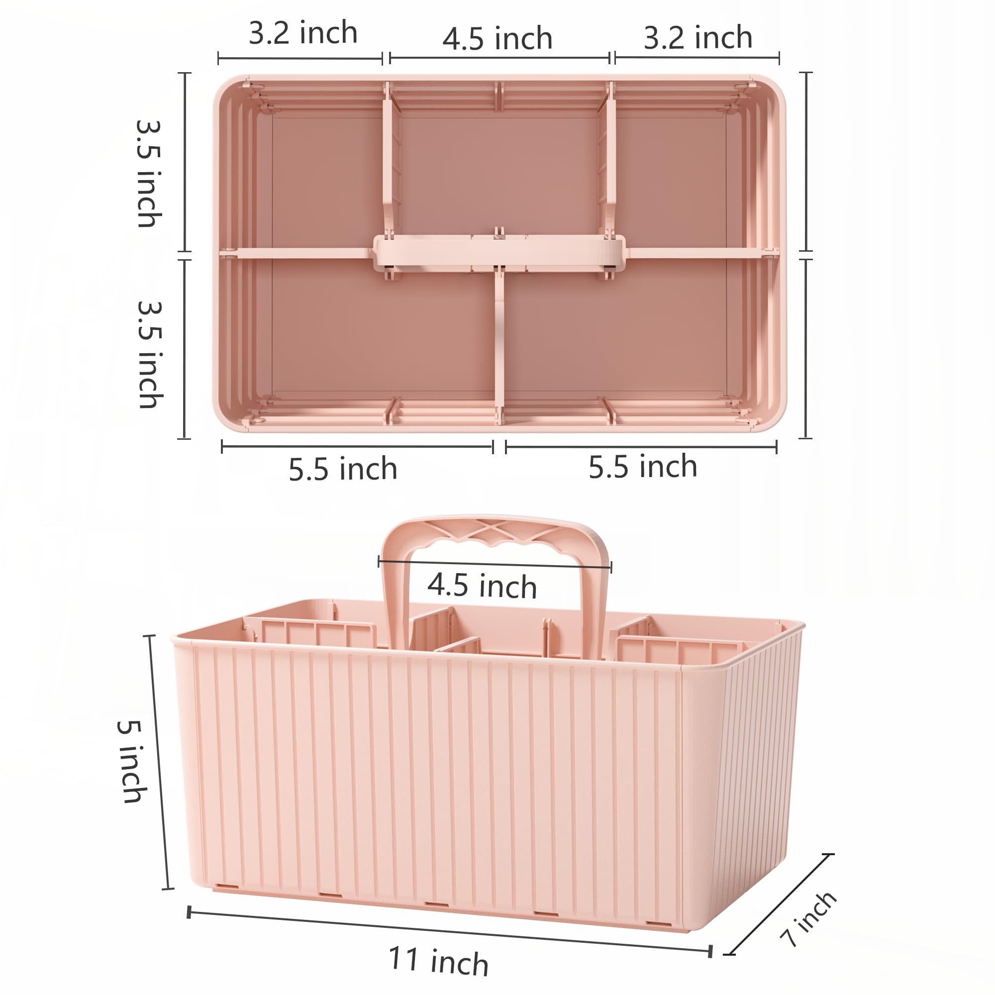 Dayhope Plastic Shower Caddy Portable Organizer, Diy Bathroom Organizers And Storage, Makeup Organizer Divided Storage Tote Hold