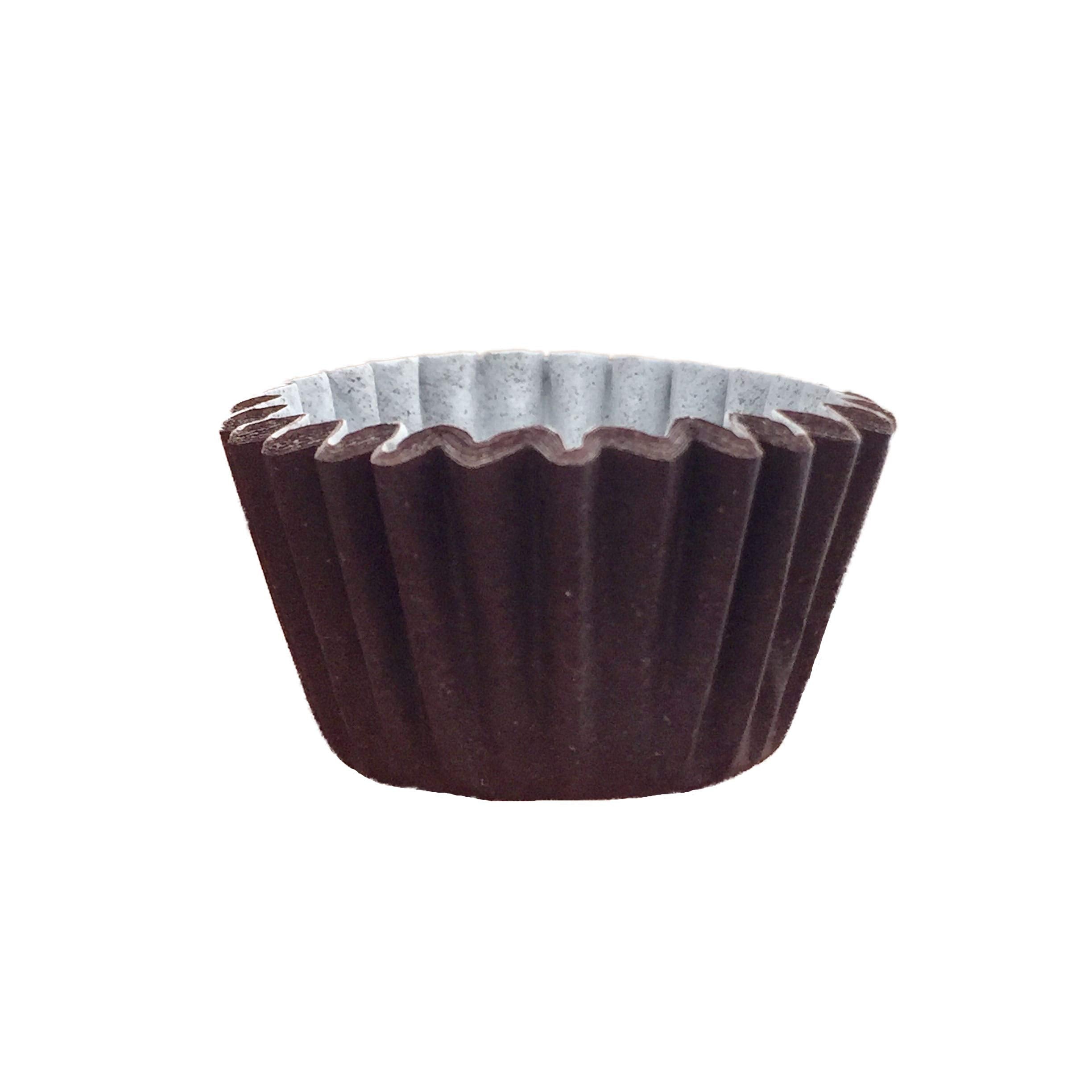 Candy Cups Dessert Wrappers Fla - Forminha para Brigadeiro - Paper Liner for Sweets  For Birthday  Bridal  Wedding and Baby Shower  100 pieces (Brown) - SMALL