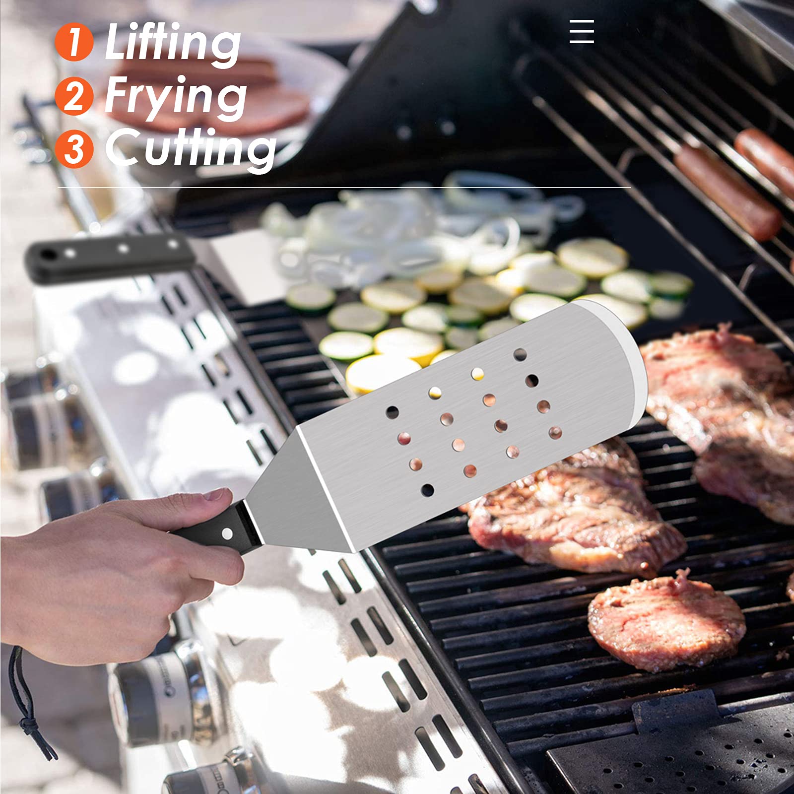 Hasteel Griddle Accessories Set, Stainless Steel Griddle Tools Kit Of 10 For Flat Top Teppanyaki Bbq Cooking Camping, 12    Melt