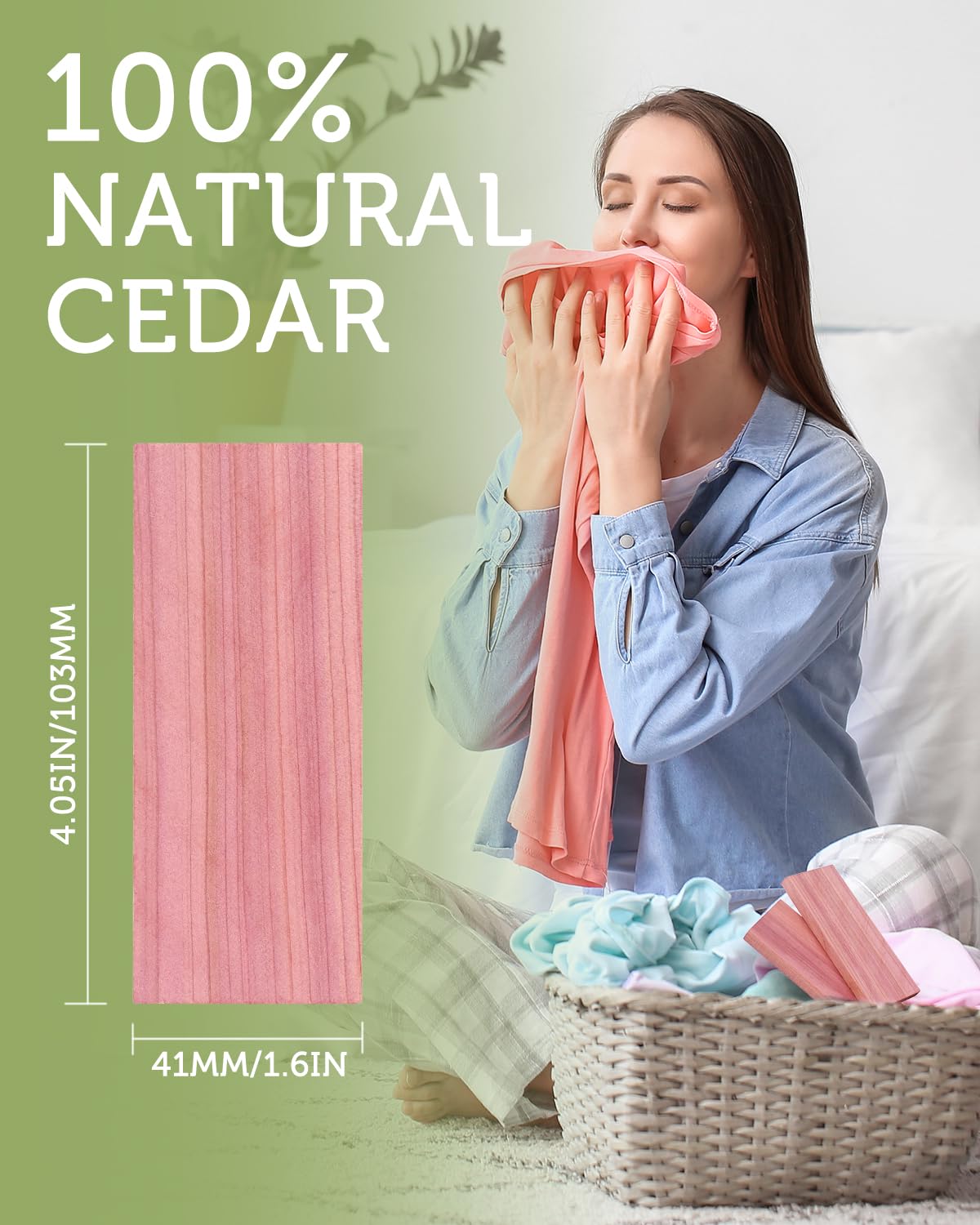 Aryiten Cedar Blocks For Clothes Storage, 42 Pack Cedar Planks - Aromatic Scent Cedar Wood Planks For Closets And Drawers Freshe