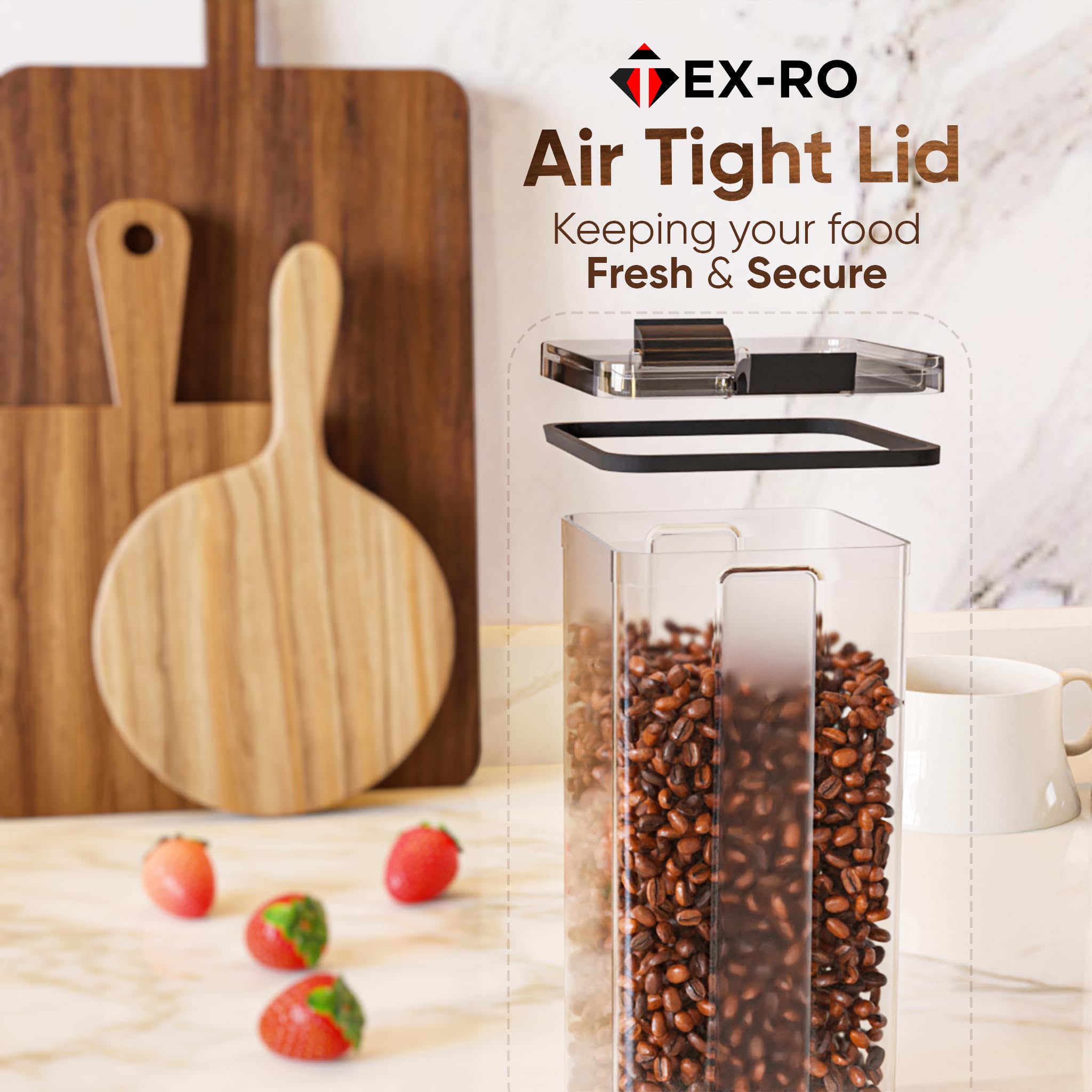 Tex-Ro Air Tight Containers For Kitchen Organizer Storage Set, Kitchen Accessories Items Kitchen Storage Set Pantry Organization