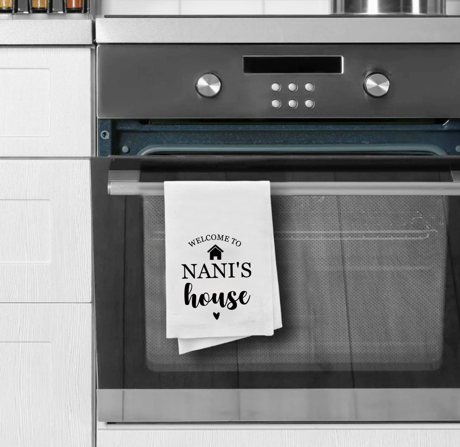 Pxtidy Nani Gift Grandma Kitchen Towel Welcome To Nanis House Grandmother Gifts From Grandkids (Welcome To Nani'S House)