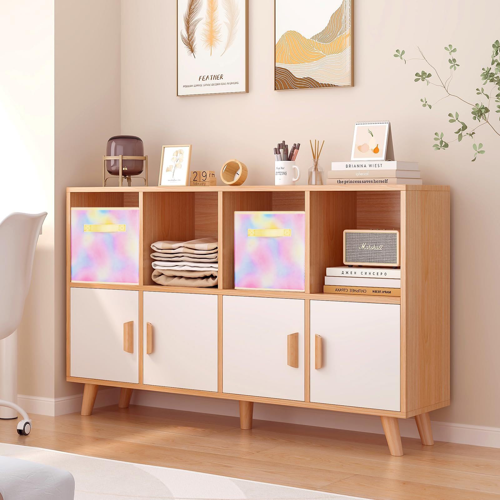 ShellKingdom Storage Bins, Foldable Fabric Storage Cubes And Cloth Storage Organizer Drawer For Closet And Toys Storage, 2 Pack