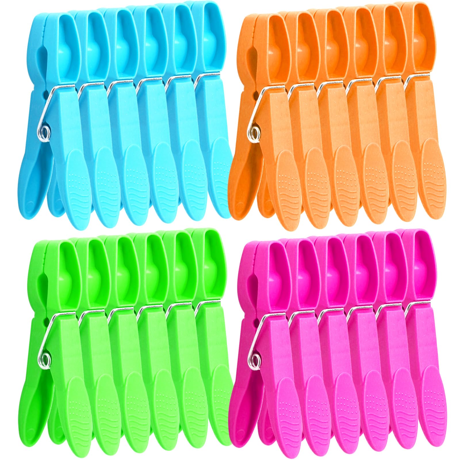 Colorful Plastic Clothespins, Heavy Duty Laundry Clothes Pins Clips Pegs, Drying Line Pegs Small Colored Clothes Pins For Outdoo