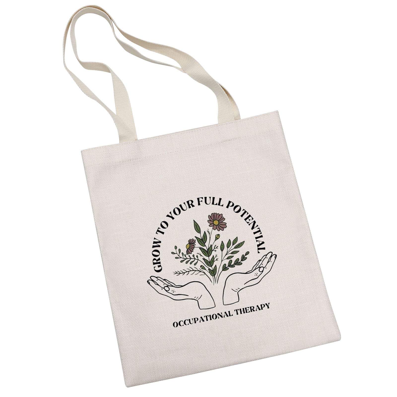 G2Tup Occupational Therapist Thank You Gift Ot Canvas Tote Bag Grow To Your Full Potential Shopping Handbag Occupational Therapy