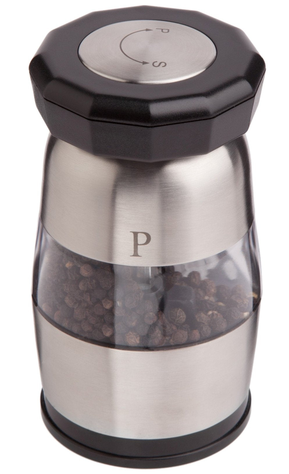 Ozeri Duo Ultra Salt And Pepper Mill And Grinder, Stainless Steel