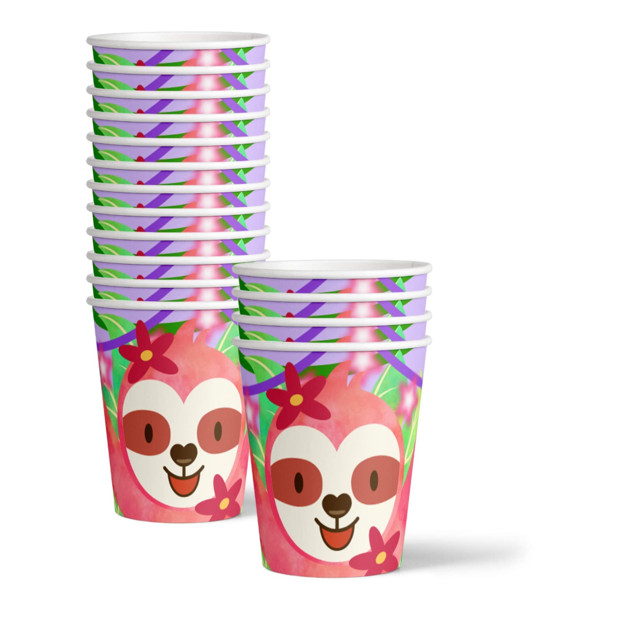 Sloth Girl Birthday Party Supplies Set Plates Napkins Cups Tableware Kit for 16
