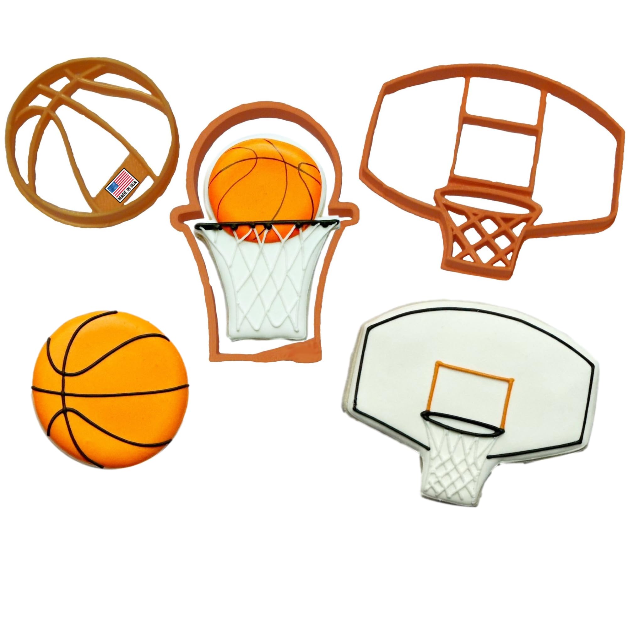 Basketball Cookie Cutters American Hoops Sport Basketball Game Hoop Backboard And Basketball In Hoop Cookie Cutters Made In The