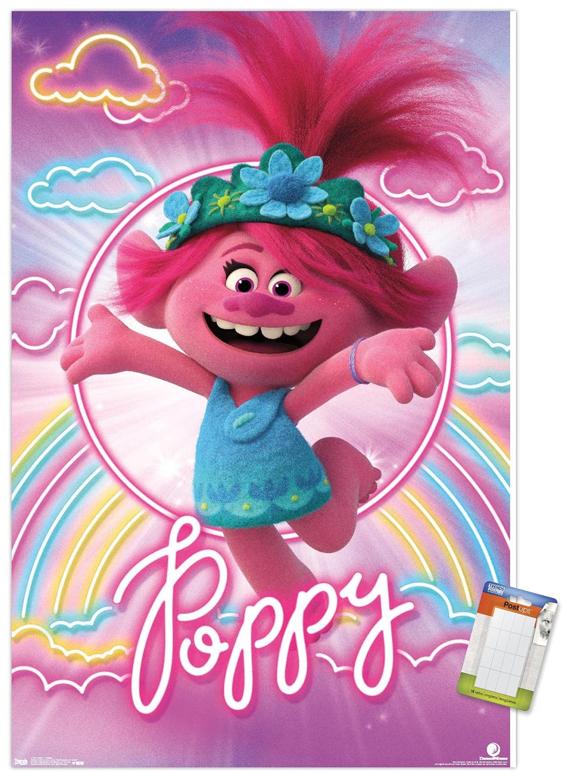 Trends International Dreamworks Trolls 2 - Poppy Wall Poster, 22.375'' X 34'', Poster & Mount Bundle