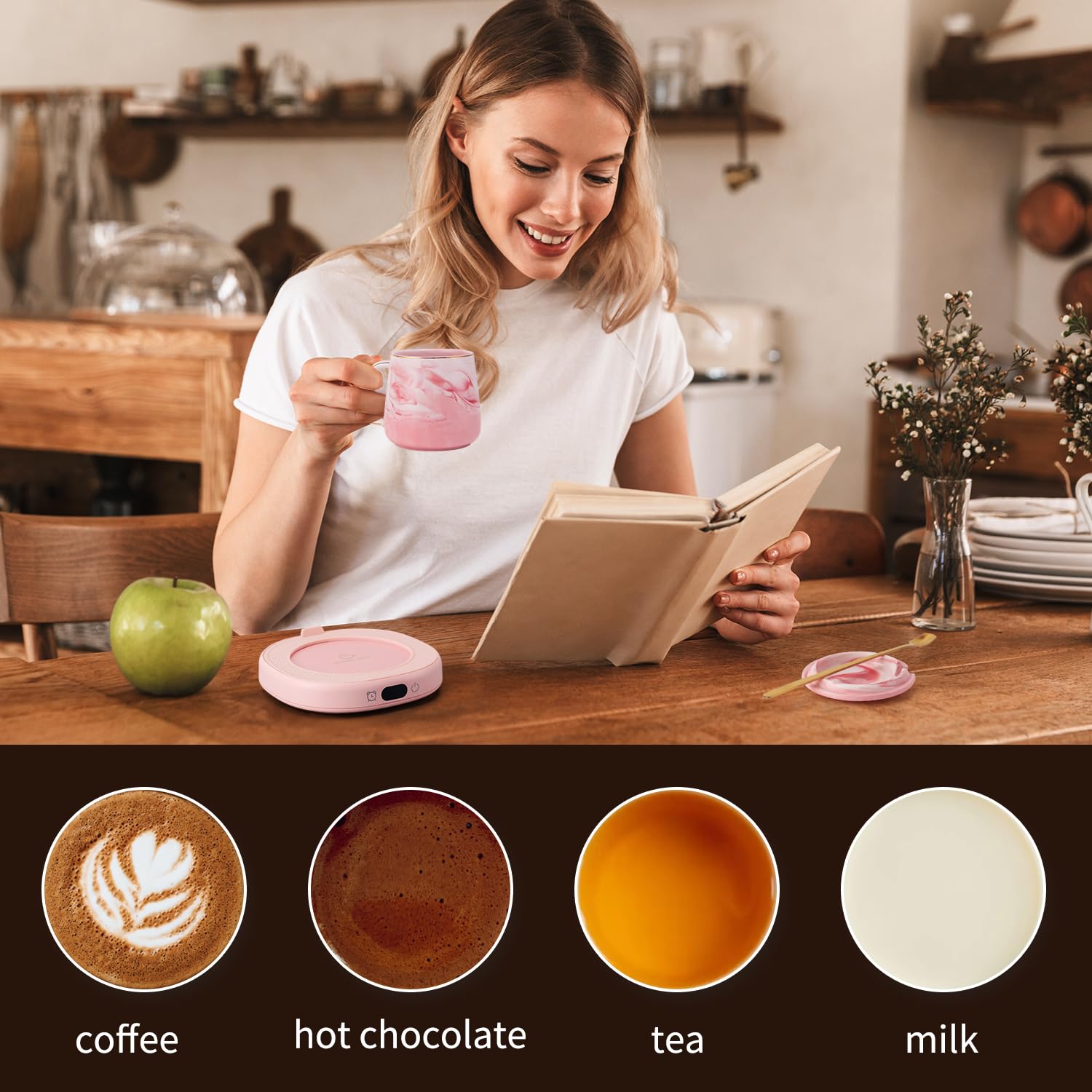 Coffee Mug Warmer & You Are Awesome Mug Set, Electric Cup Warmer For Desk Office Home, Beverage Warmer With 3 Temperature Settin