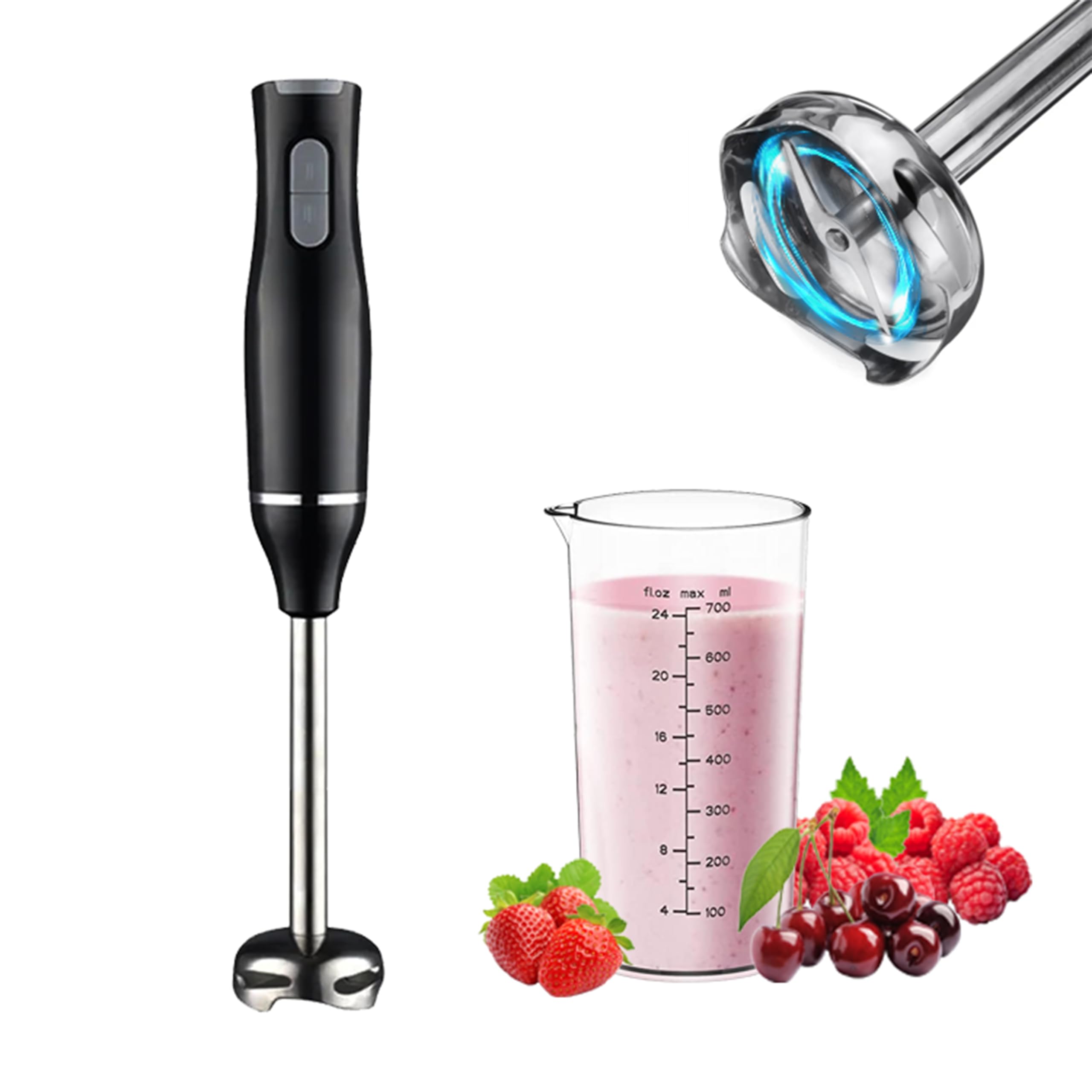 Megawise Hand Blender Stick - 400W Electric Handheld Immersion Blender With 2 Blending Speeds
