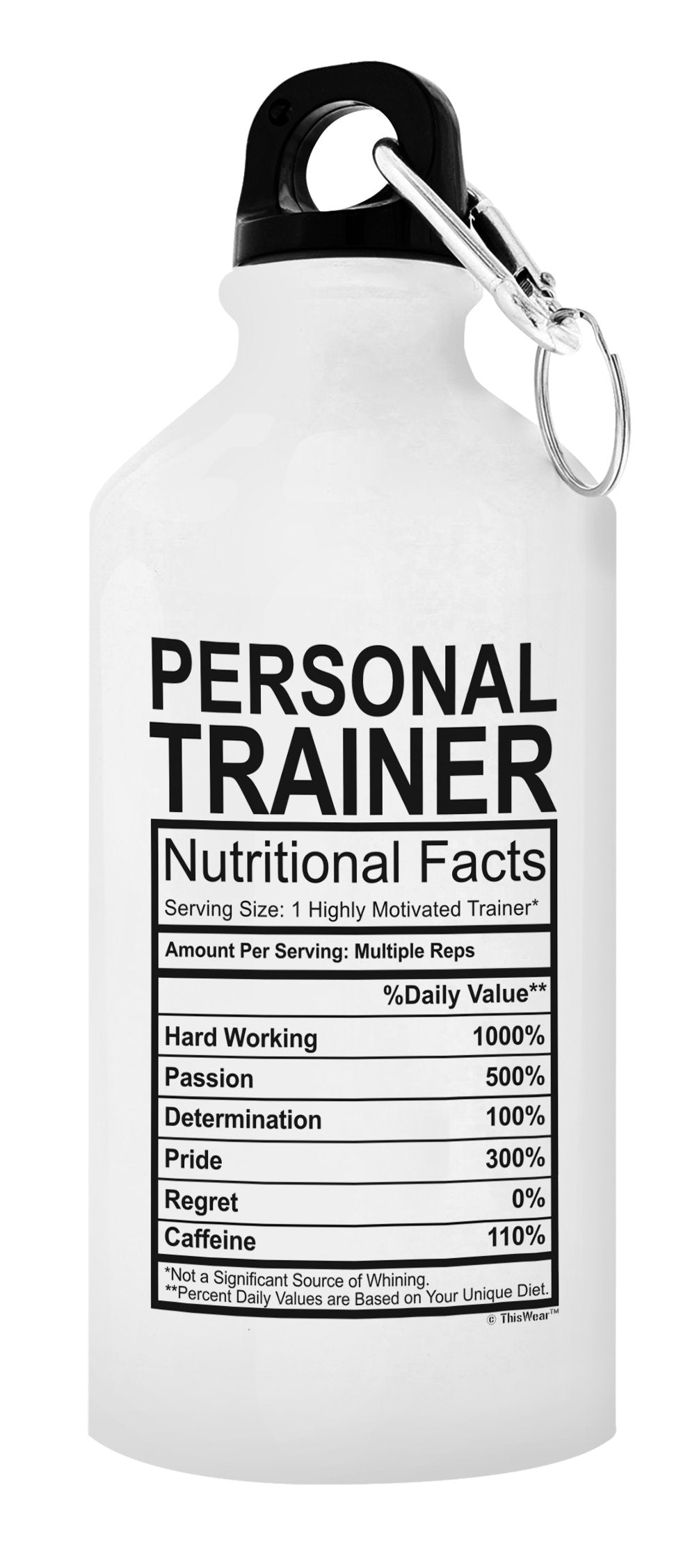 Thiswear Personal Trainer Gifts For Women Personal Trainer Nutritional Facts Personal Trainer Gift Ideas Gift 20-Oz Aluminum Wat
