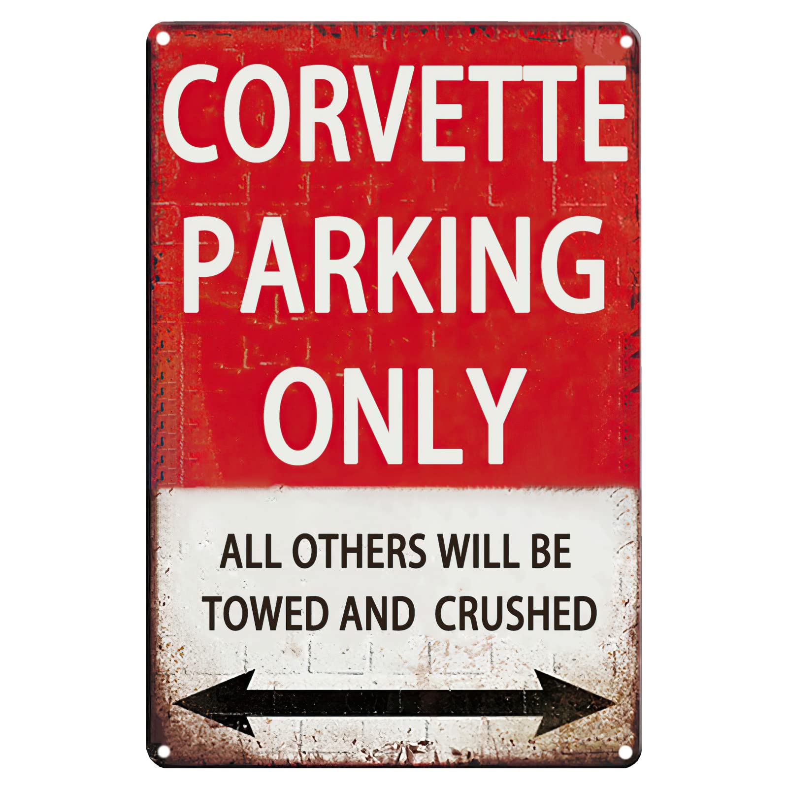 Corvette Gifts For Men, Vintage Garage Metal Signs Tin Corvette Sign Funny Car Poster Room Accessories Man Cave Wall Art Decor C