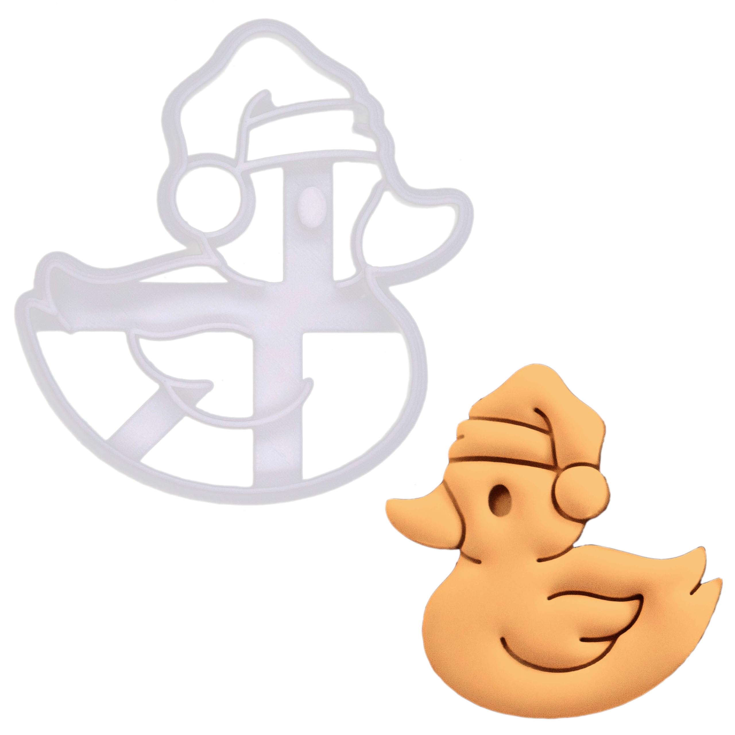 BAKERLOGY Christmas Baby Duck Cookie Cutter - Detailed Biscuit Cutter Design for Baking and Crafts, ideal on fondant, dough, cla