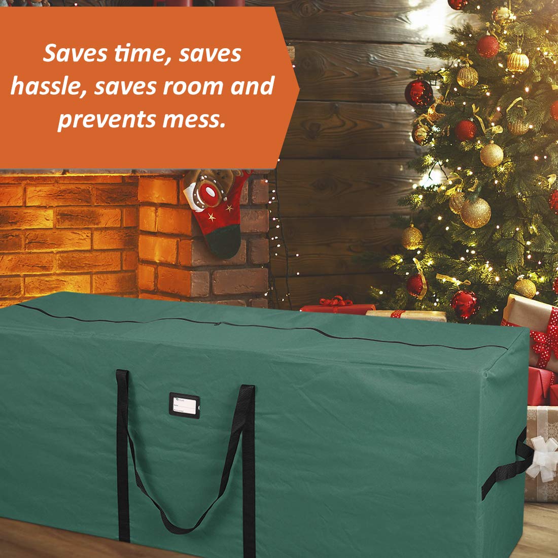 Primode Christmas Tree Storage Bag | Fits Up to 7.5 Ft. Disassembled Holiday Tree | 50    x 15    x 20    Tree Container | Durab