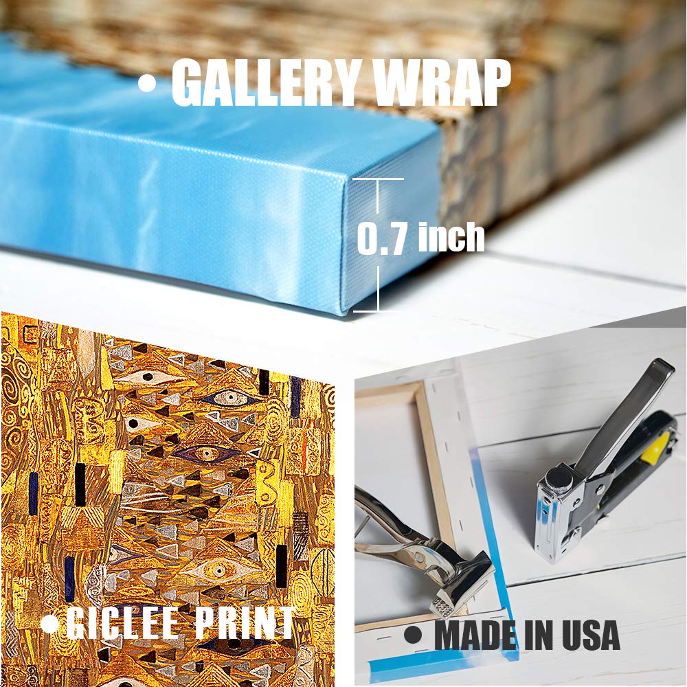 A&T Artwork The Lady In Gold By Gustav Klimt. The World Classic Art Reproductions, Giclee Canvas Prints Wall Art For Home Decor,