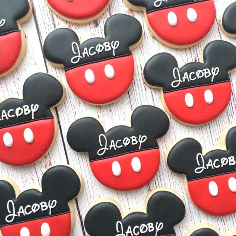 Kaishane 2Pcs Cartoon Mouse Cookie Cutters Cake Baking Sugarcraft Crafts Mold Bakeware-Plastic