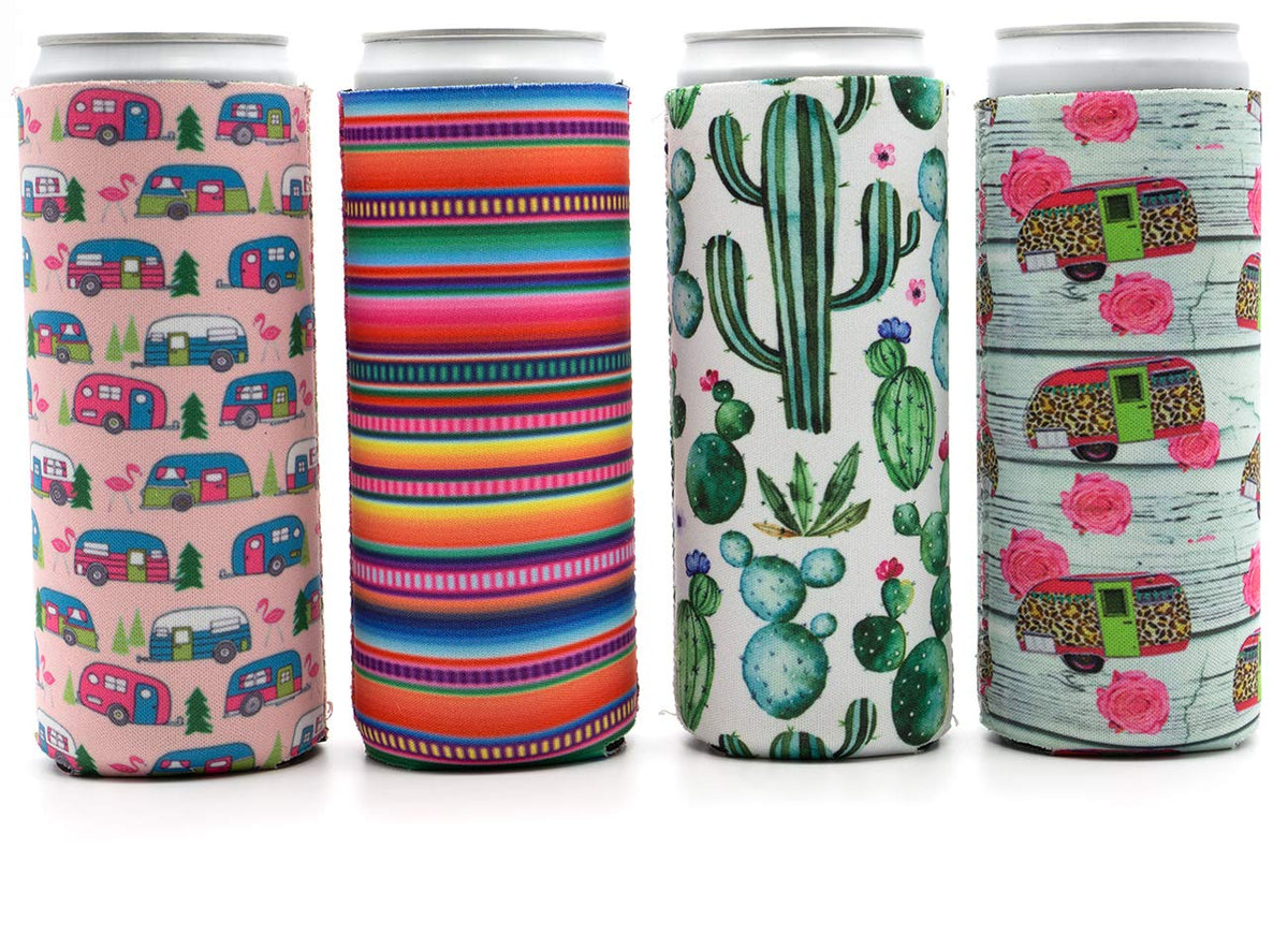 Party Girl Kim Slim Can Coolers - Neoprene Insulated Slim Can Cooler For Tall Skinny 12Oz Cans Like Truly Hard Seltzers And Red
