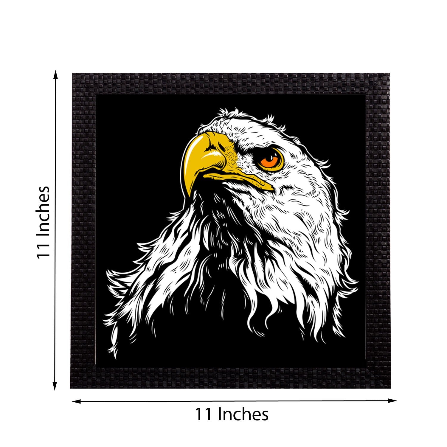 Ecraftindia Abstract Eagle Uv Art Painting (Synthetic Wood, 28 Cm X 28 Cm, Satin Matt Texture)