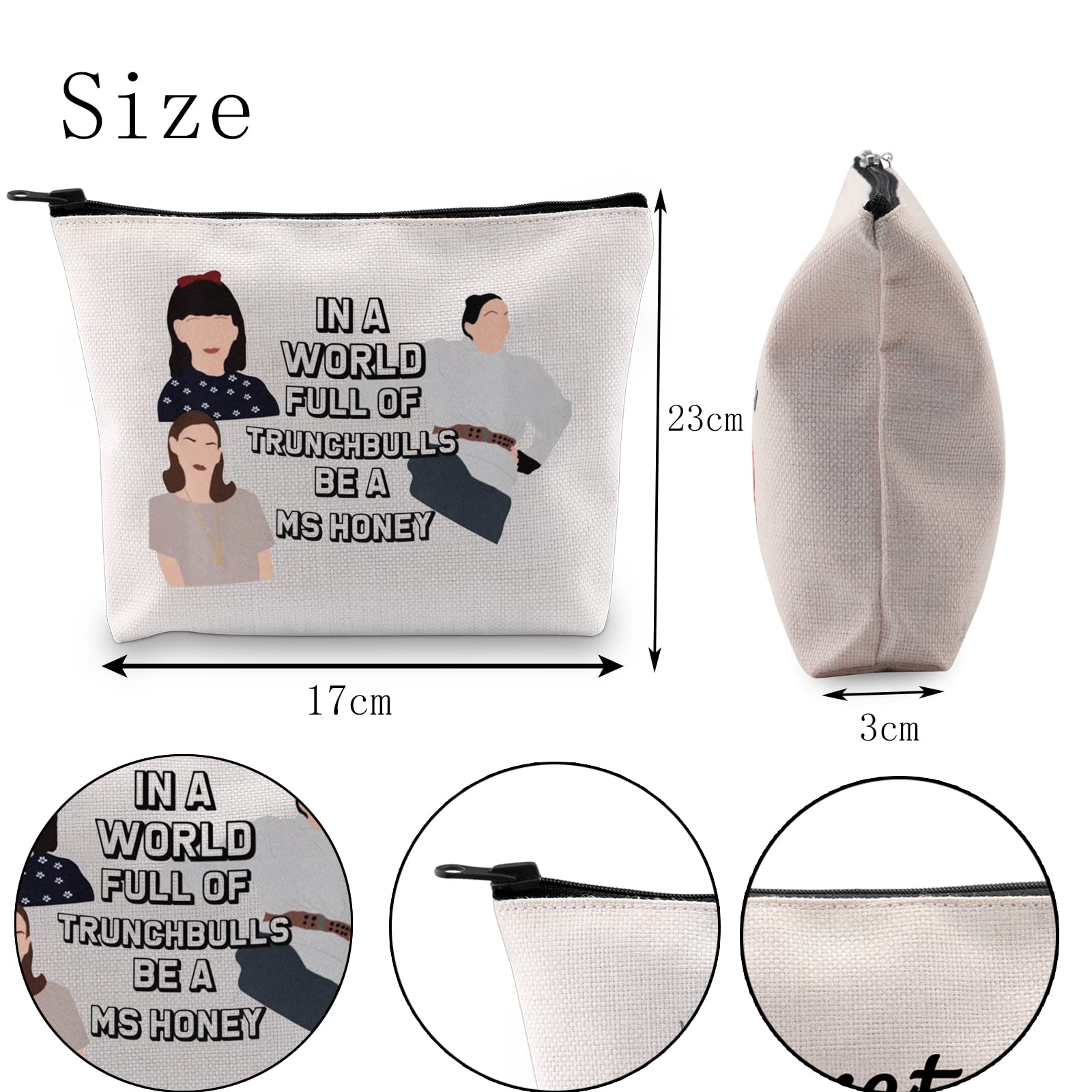 Pofull Movie Inspired Gifts In A World Of Trunchbulls Be A Ms. Honey Zipper Pouch Bag Fan Gift (Ms Honey Bag)