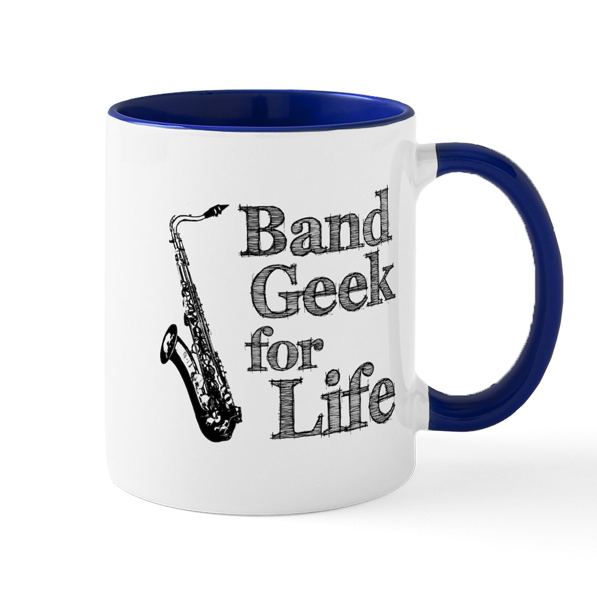CafePress Saxophone Band Geek Mug 11 oz (325 ml) Ceramic Coffee Mug