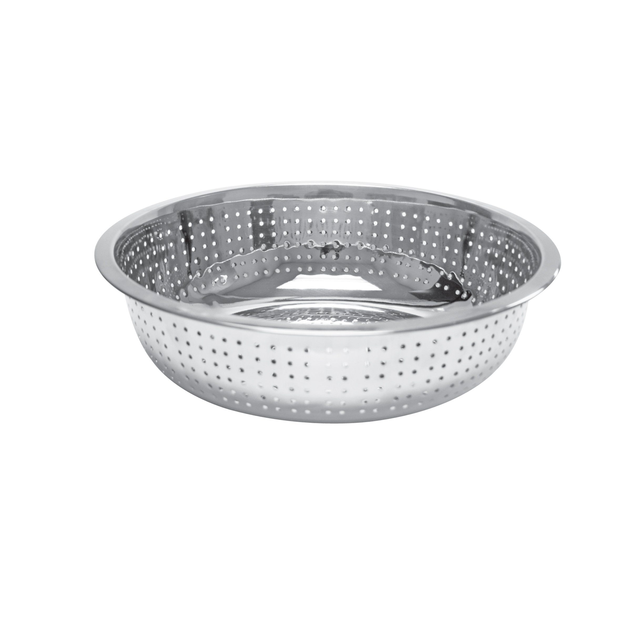 Excellante 13'' Chinese Colanders W/ 2.0 Mm Holes, Stainless Steel,
