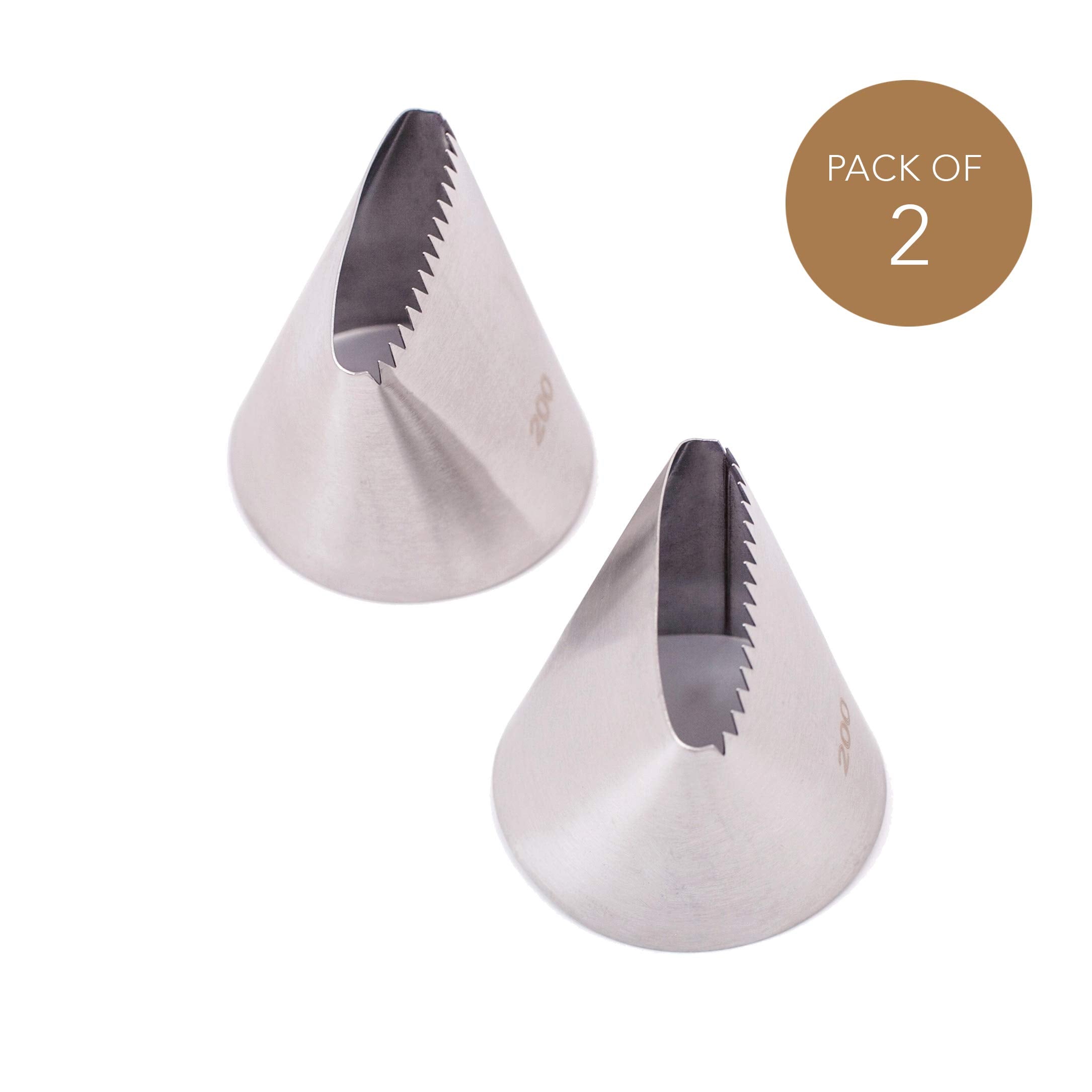 Lacupella Icing Piping Frosting Tips, Large, For Cake Buttercream Decorating Set Of 2 Pieces, Xl Stainless Steel Reusable, Speed