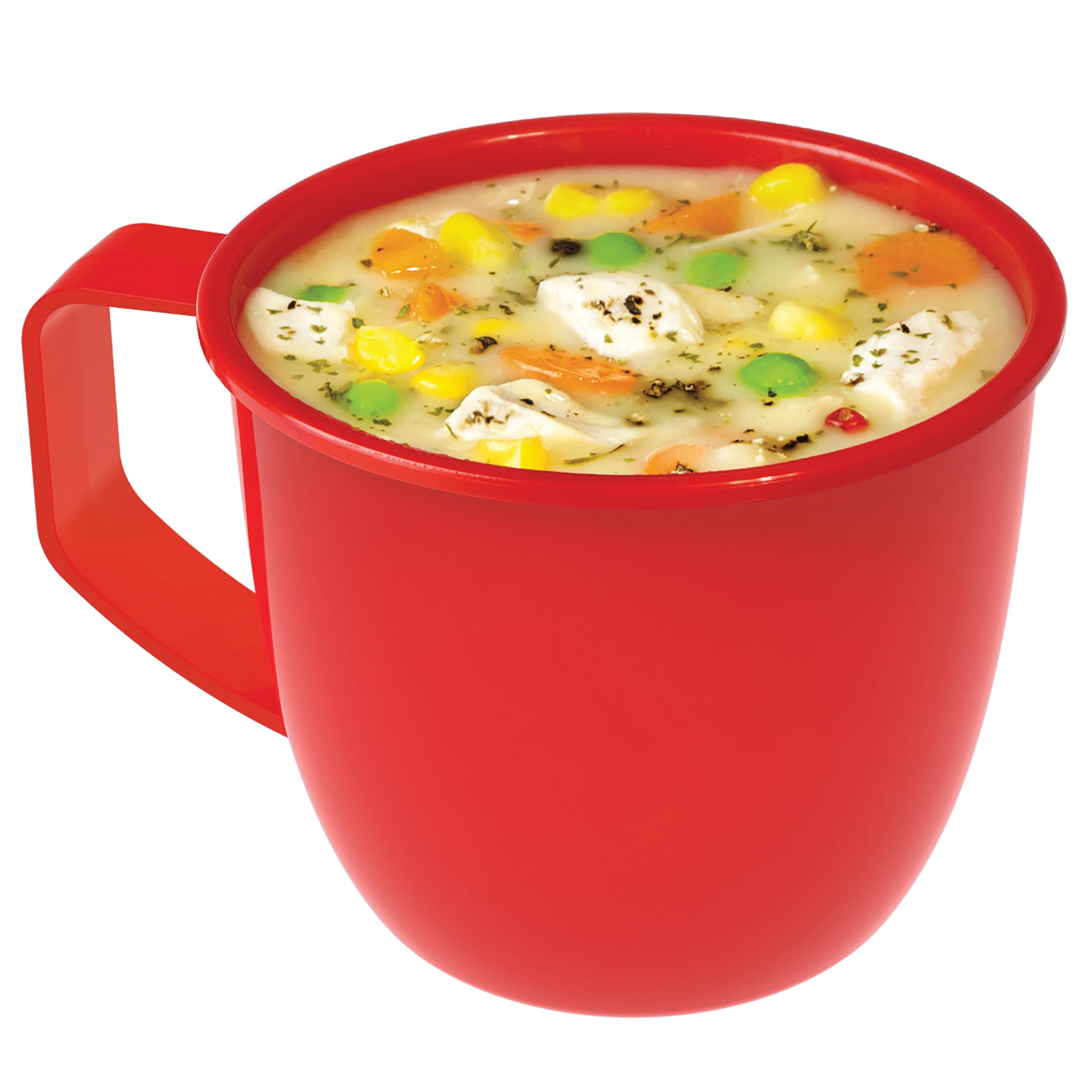 Sistema Small Microwave Cookware Soup Mug, 19.1 Oz, Red