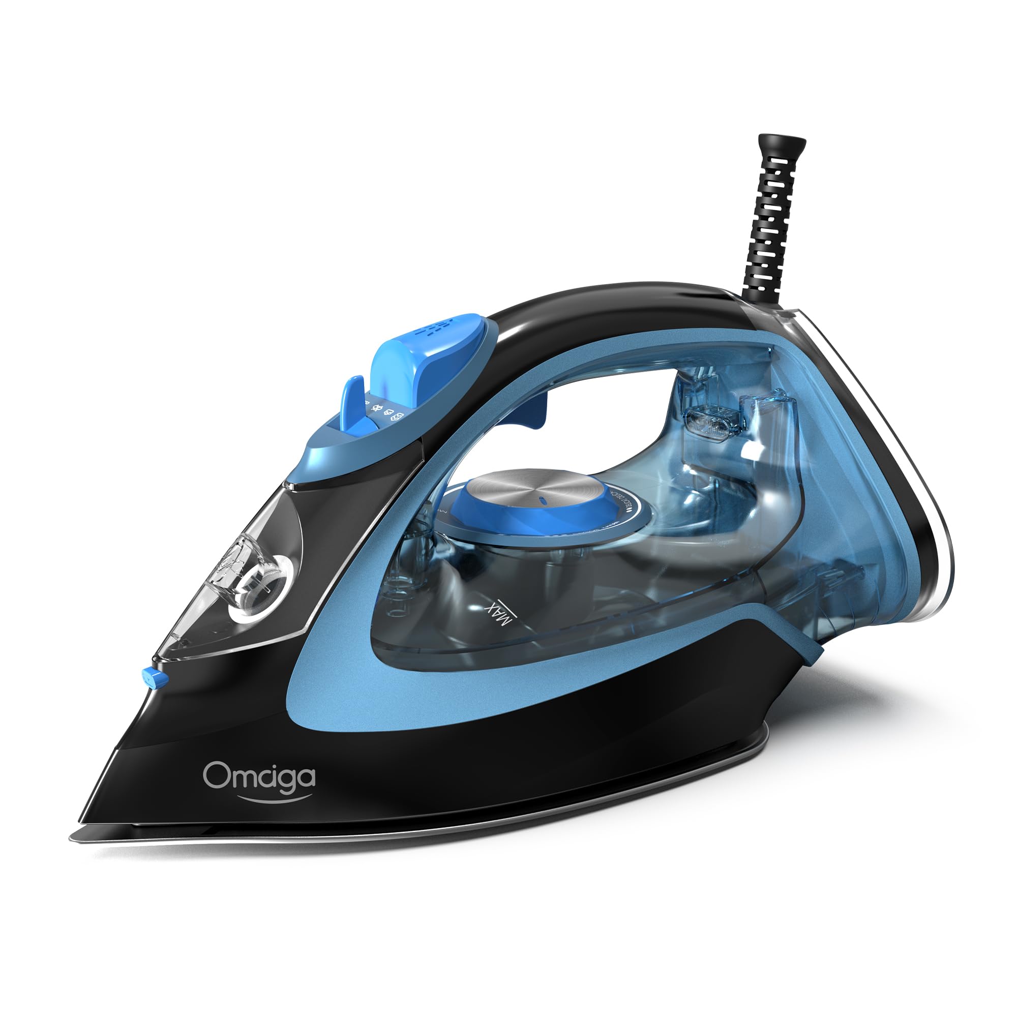 Omaiga Steam Iron For Clothes, 1750W Clothes Iron With 3-Way Auto-Off, Rapid Heating Durable Ceramic Soleplate, Iron For Clothes