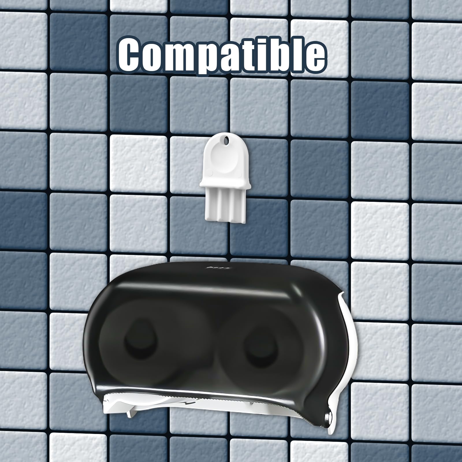 10Pcs Toilet Paper Dispenser Key, Universal Paper Towel Dispenser Key Replacement Tissue Dispenser Key Hard Plastic Waffle Toile