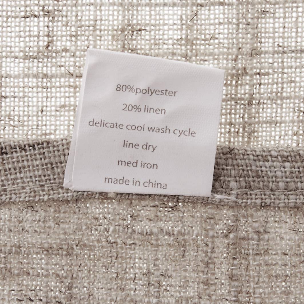 Saro Lifestyle Solid Color Poly And Linen Blend Toscana Napkins With No Hemstitch Border (Set Of 12), Natural, 20''