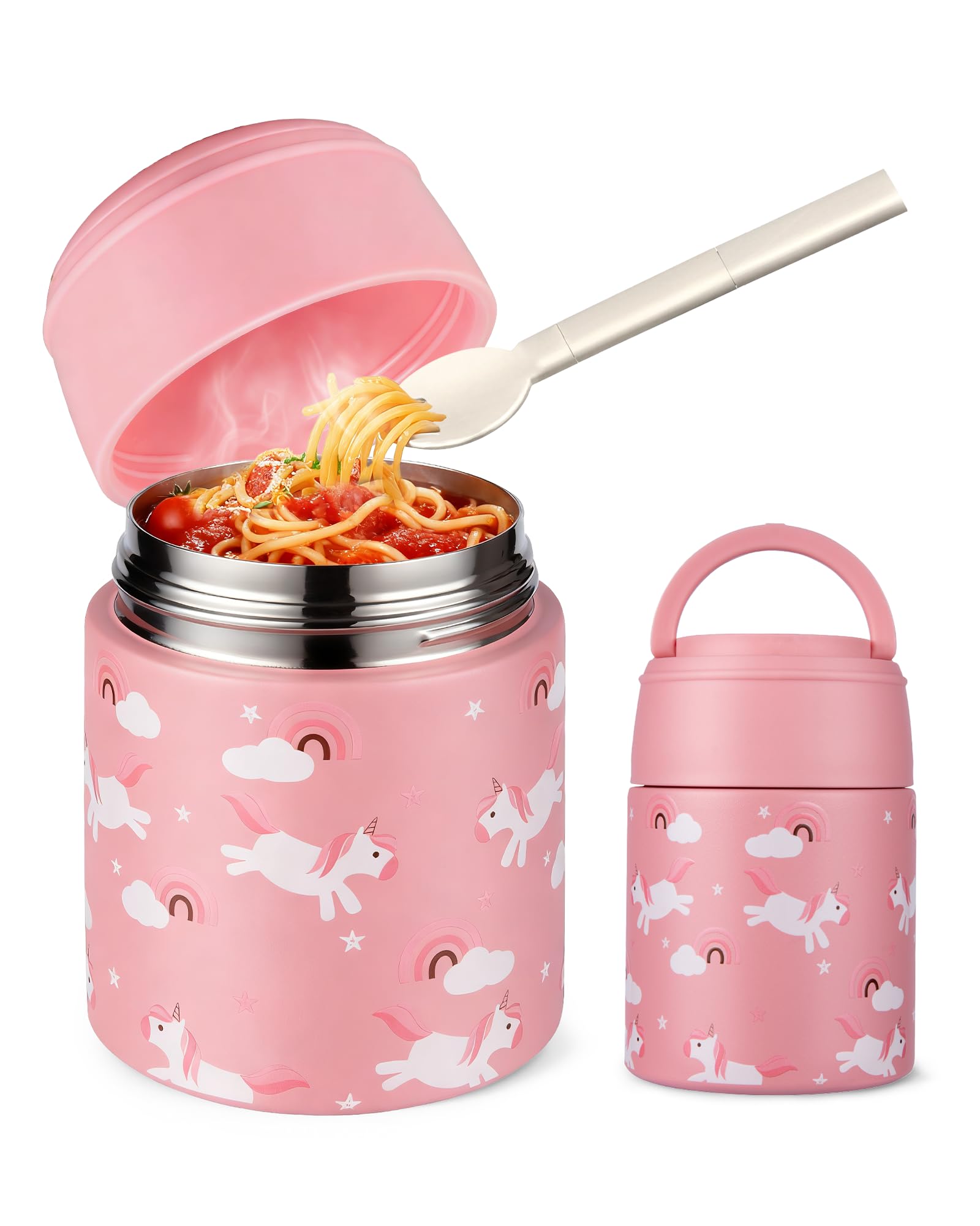 WXXM 10oz Kids Soup Thermo  LeakProof Insulated Food Jar with Spoon