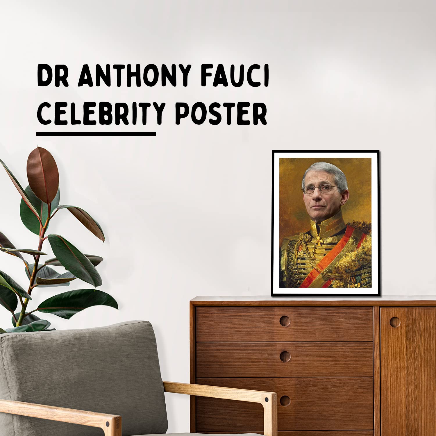 Fauci Poster - Funny Celebrity Art - Faux Oil Painting Print - Novelty Pop Culture Artwork Gift