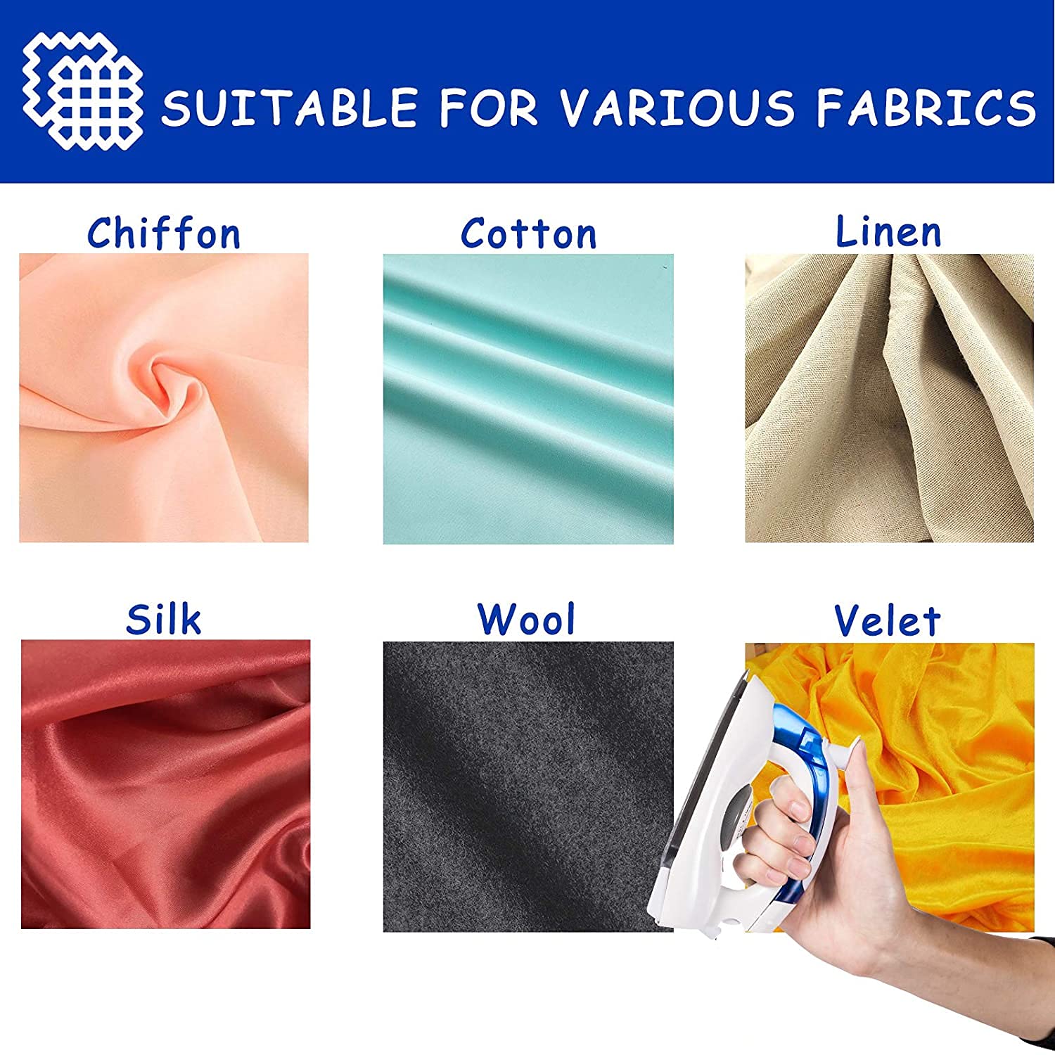Portable Steam Iron, Mini Travel Iron Handheld Iron For Clothes, With Non Stick Sole Plate, Folding Flat Travel Steam Iron For I