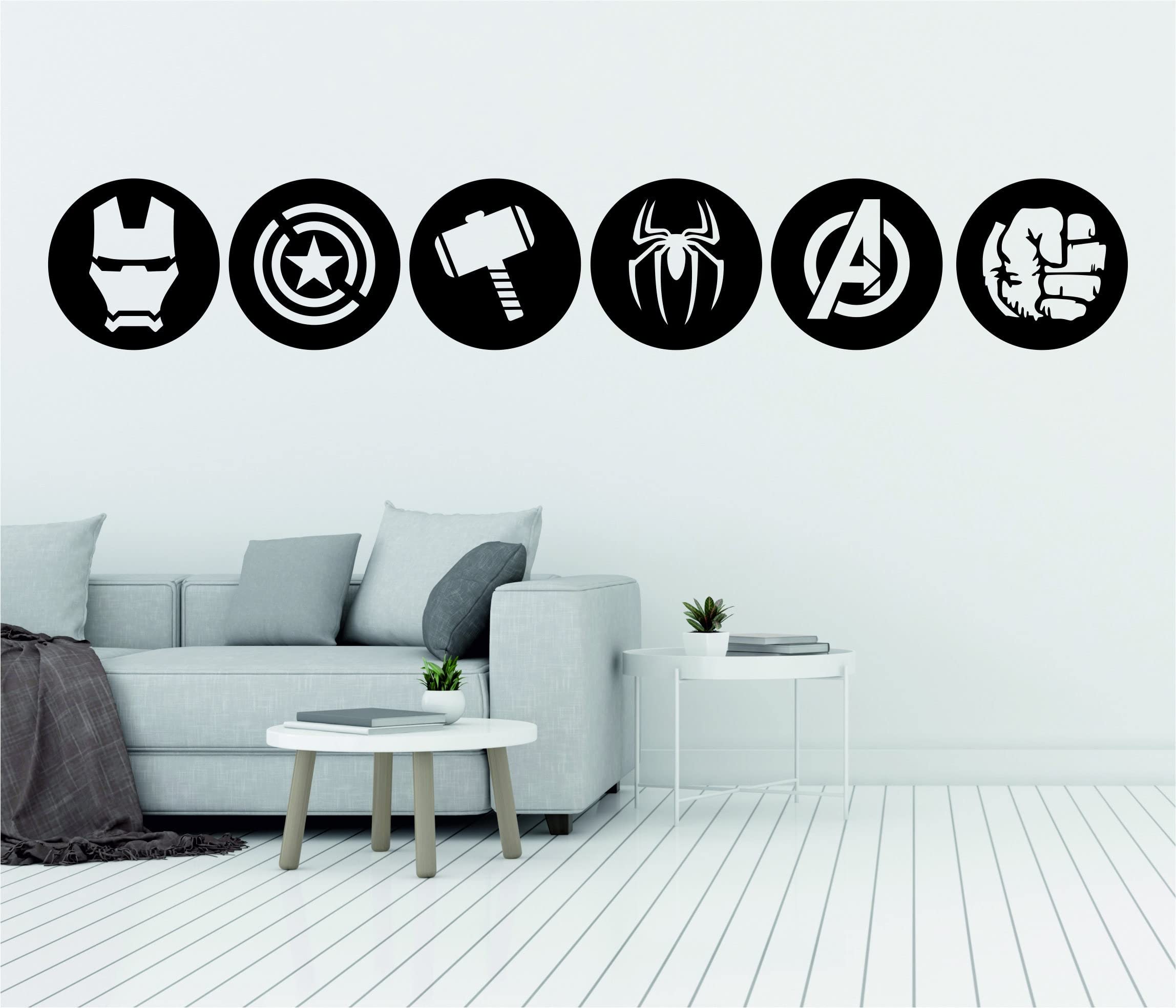 Triad basics Home Decor Items 6 Pieces Marvels Wall Decor For Living Room, Bedroom, And Kitchen - Stylish Showpieces For Home De