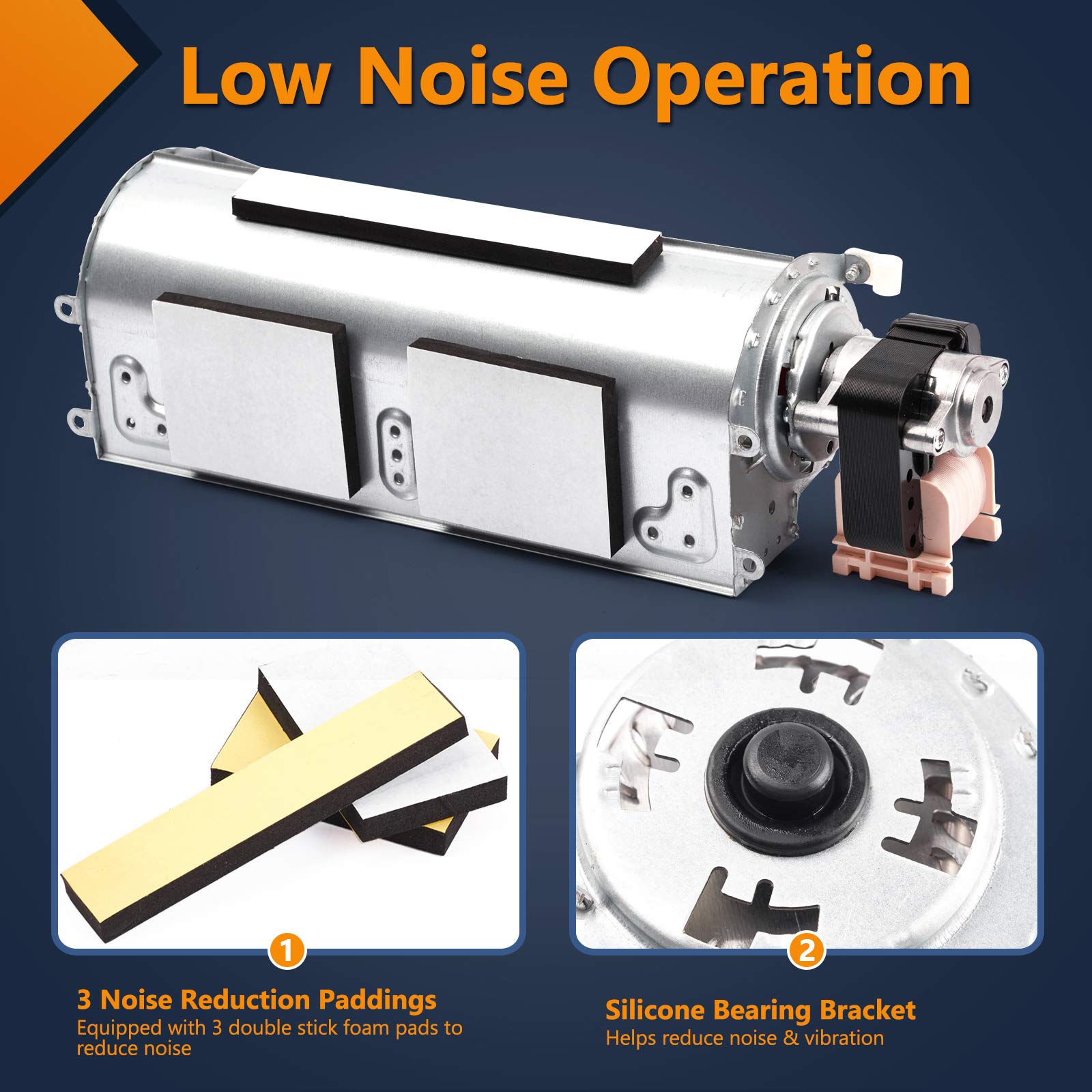 Criditpid Replacement Fireplace Blower Kit for Monessen, Majestic, Martin, Vermont Castings Fireplaces, BLOT BLOTMC Fireplace Bl